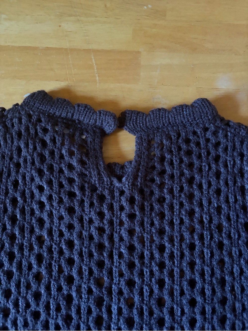 Neuflora Open-Knit Espresso Women’s Sweater - Picture 2 of 5